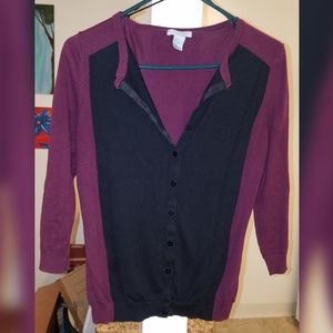 Maroon & Black H&M Cardigan Size M